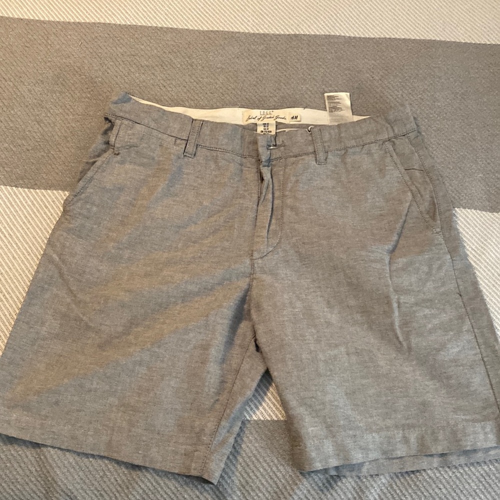 H&M Gray Flat Front Men Shorts